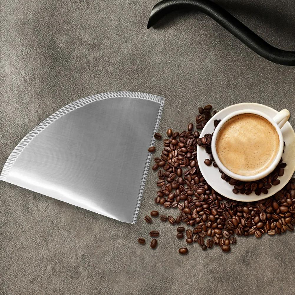Edelstahl Kaffeefilterpapier Leicht zu reinigen Pour Over Kaffeefilter Langlebig Waschbar Umweltfreundlich für Küchenzubehör