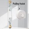 Heavy Duty Pulley Block System Mechanical Advantage 1100/2200Lbs Capacity 3/4 Wheel Rope Pulley Hoist for Garage Hunting