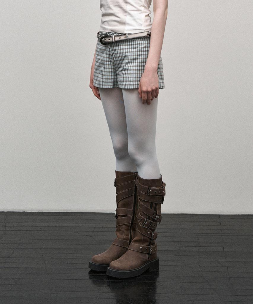 Soeoti Check Micro Shorts (Mint)