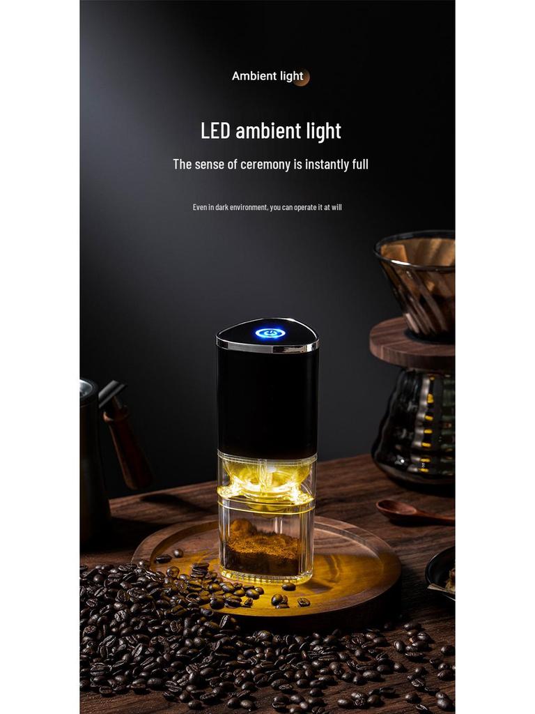 Portable Rechargeable Coffee Grinder: New Model with Hand-Crank & Electric Options for Freshly Ground Coffee