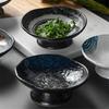 Creative Japanese ceramic plate with high feet saucer saucer snack tea dessert plates snack plate fruit plate bowls ramekin