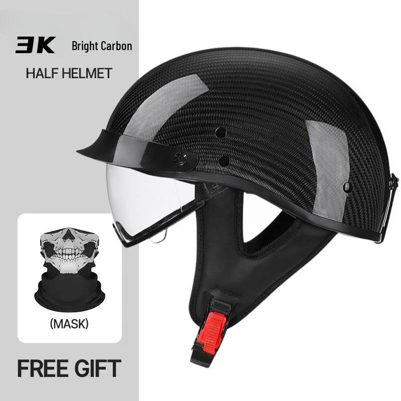 

Ударопрочный ретро-мотоциклетный и велосипедный шлем из углеволокна L