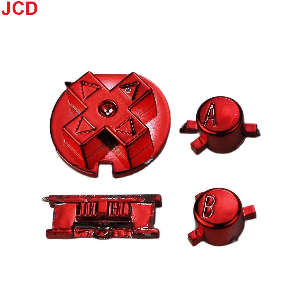 JCD 1set  Electroplating DIY Button For Game Boy Button Shell For GBC Game Replacement Button D-Pad A B Buttons Kit