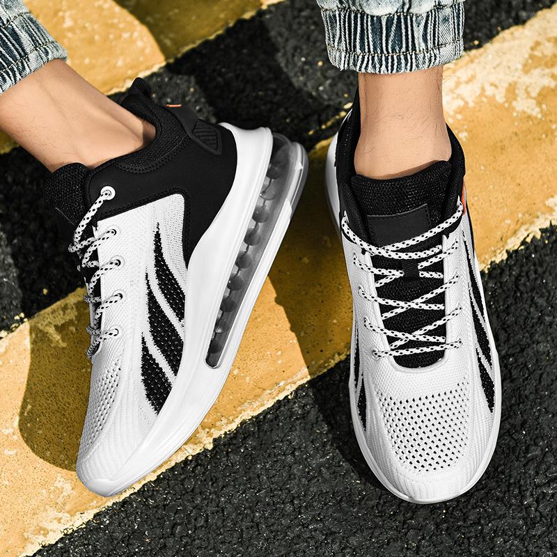 Men's Shoes Running Shoes Spring and Autumn New Air Cushion Trend Breathable Lightweight Running Shoes Men's Casual Foreign Trade Sports Shoes