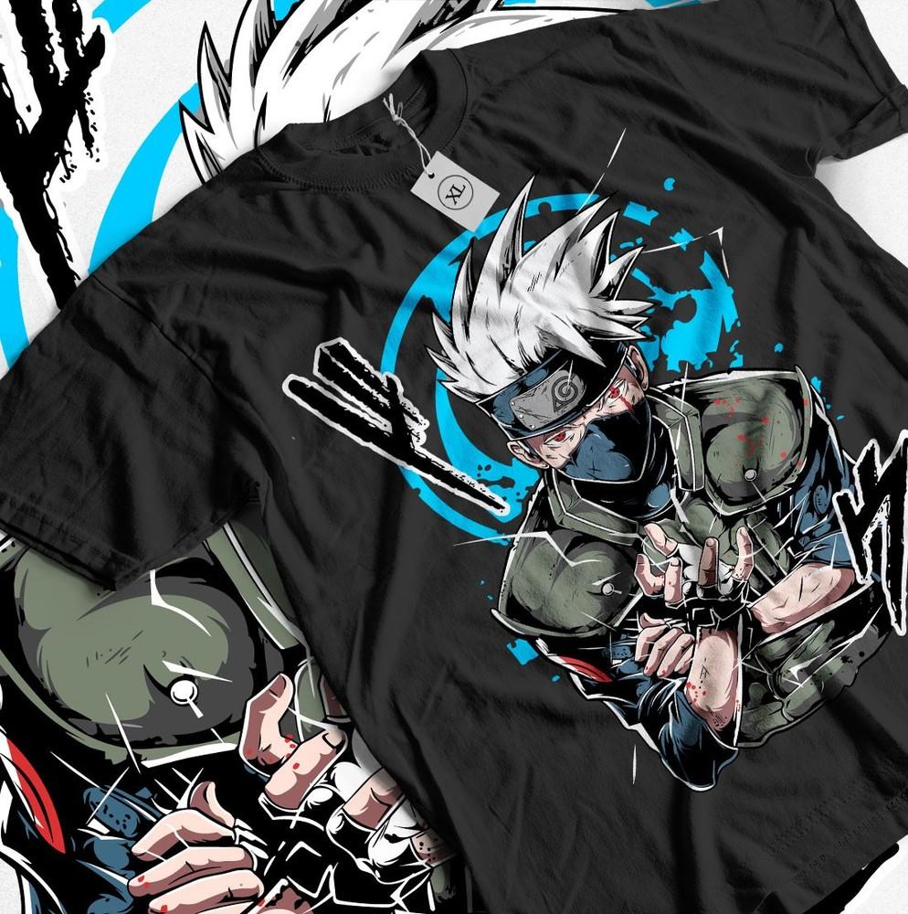 Naruto T-Shirt Manga Strip Kakashi Rock Lee  Anime Manga Unisex shirt  All Size Unisex T-Shirt S