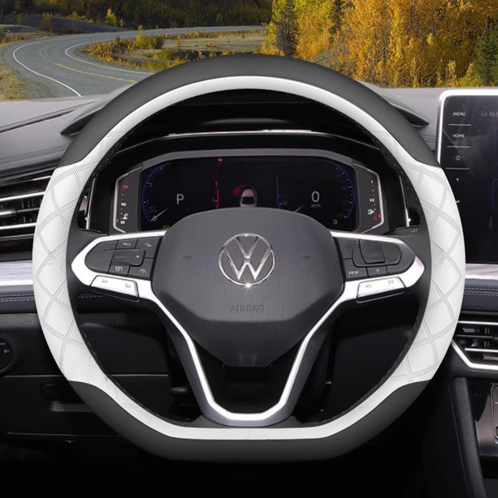 Leder Auto Lenkradabdeckung für Volkswagen Atlas Tiguan Polo Tayron T Roc Cross Taos 2022 2023 2024 2025 2026 Zubehör