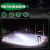 240W LED Work Light Bar 12 Inch for Trucks and SUVs with Wide Beam Angle and Easy Installation Fishing and Camping Trips