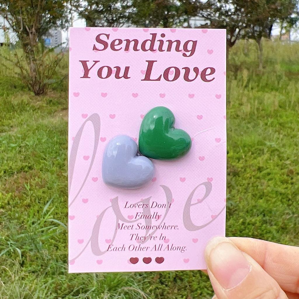 6PC lommekort dekorasjon gave gjør-det-selv-kort grenseoverskridende Valentinsdag Klemkort Kjærlighetskort for barn, venner, elskere Valentines festutstyr
