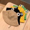 Neuer Winter Kinder-Eltern Frosch Stickerei Fischerhut Kordel Verstellbar Panama Outdoor Fischerhut Lächeln Winter Warm Bob Hut