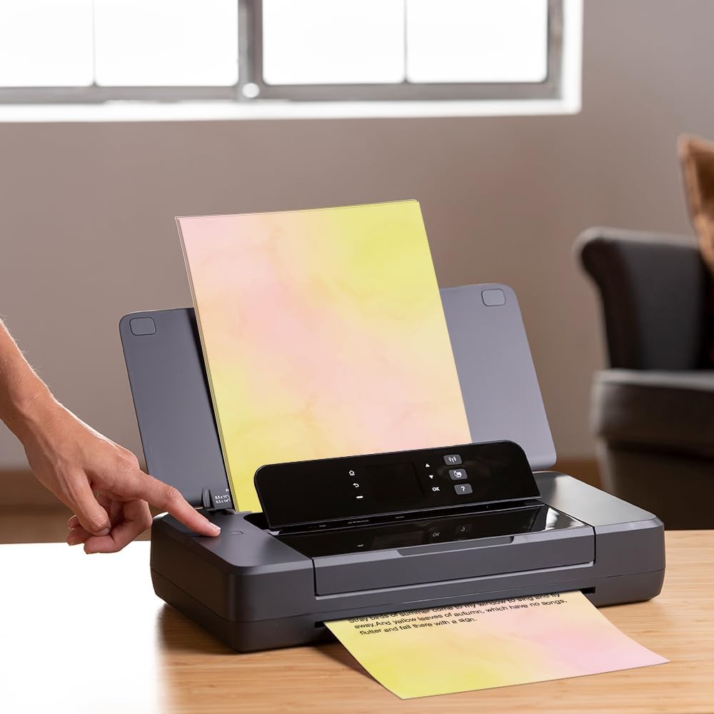 Stationary Paper and Envelopes Set 48 Pack of Watercolor Letter Writing Paper, Decorative Printer Stationery Sheets Set with Assorted Designs -