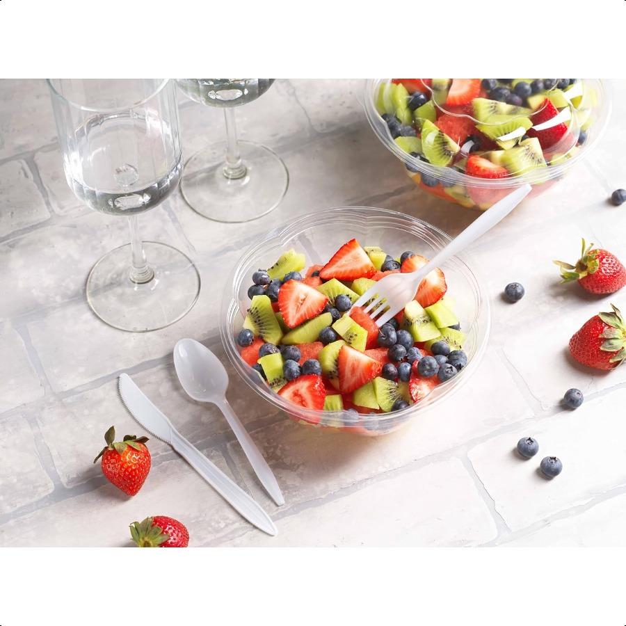 1000 Count White Silverware Set 334 Plastic Forks 333 Spoons 333 Knives Medium Weight BPA Free Disposable Plastic Cutlery Set B