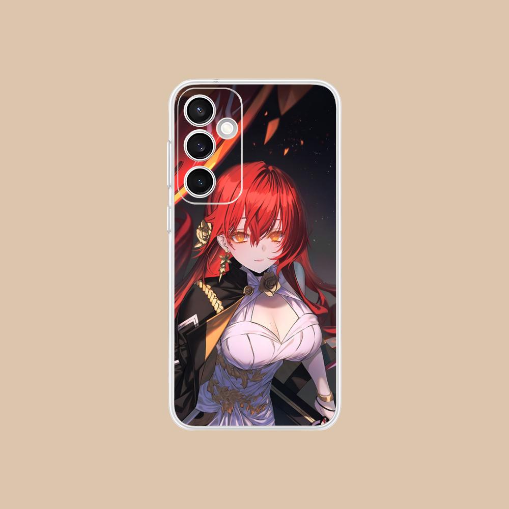 HSR Himeko Clear Mobile Phone Case for Samsung Galaxy S25 S24 S23 S22 S21Plus FE Ultra Colorful Cover