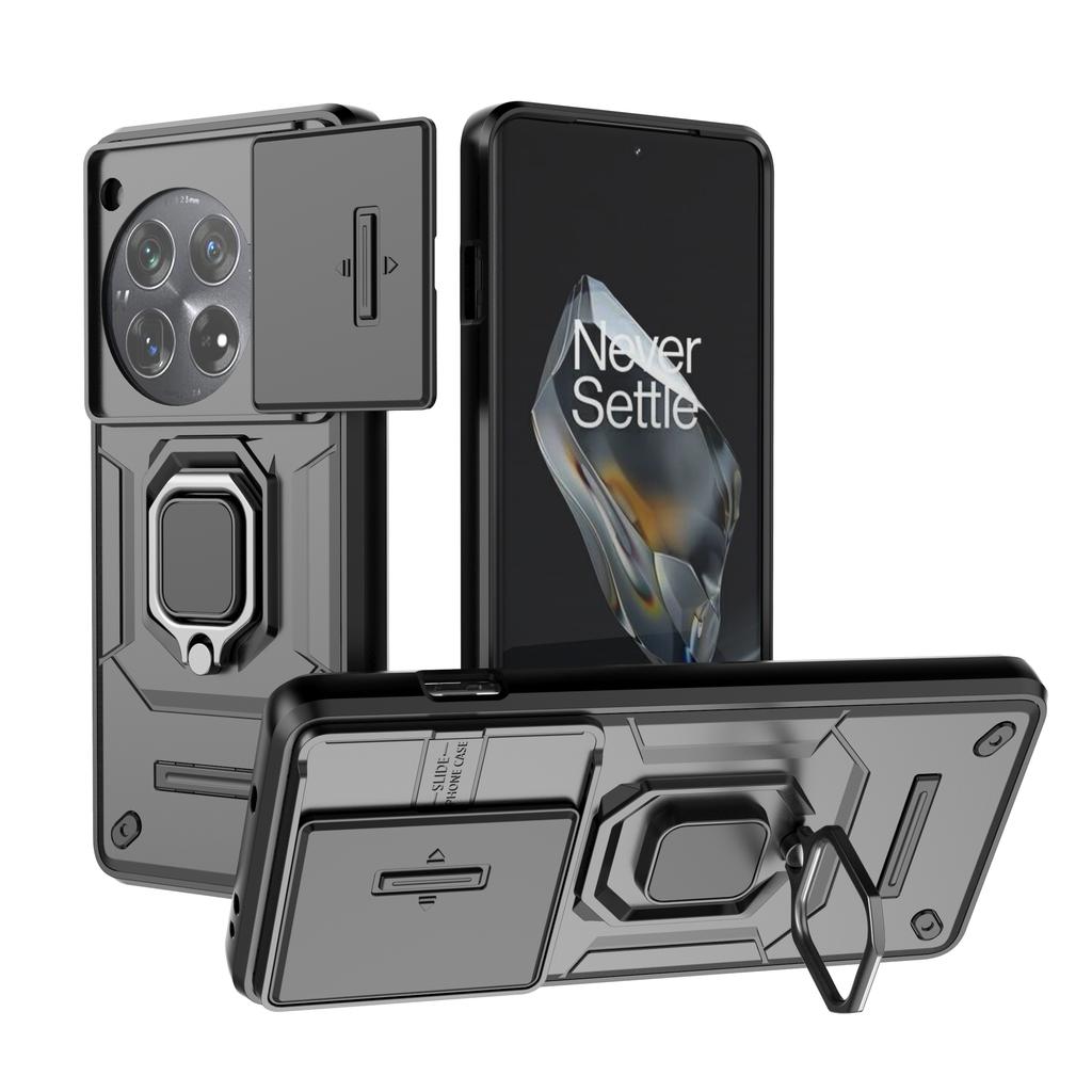 For Oneplus 12 5G Case Cover Oneplus 12 5G Capas New Phone Back Camera Protector Shockproof Ring Holder For Fundas Oneplus 12 5G