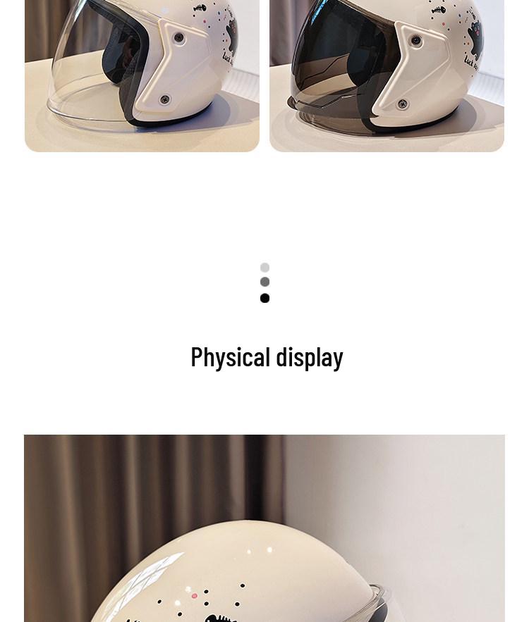 3C Certified Women's Cute Electric Scooter Helmet – Stylish, Sun-Protected, All-Season Safety Gear for Motorcyclists