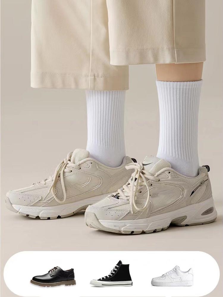 5 Pairs Mens Long Black Socks Trendy Tube Sports & Casual Socks Thin White Socks