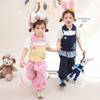 LUSON Baby Girls' Summer Faux Two-Piece Top & Harem Pants Set