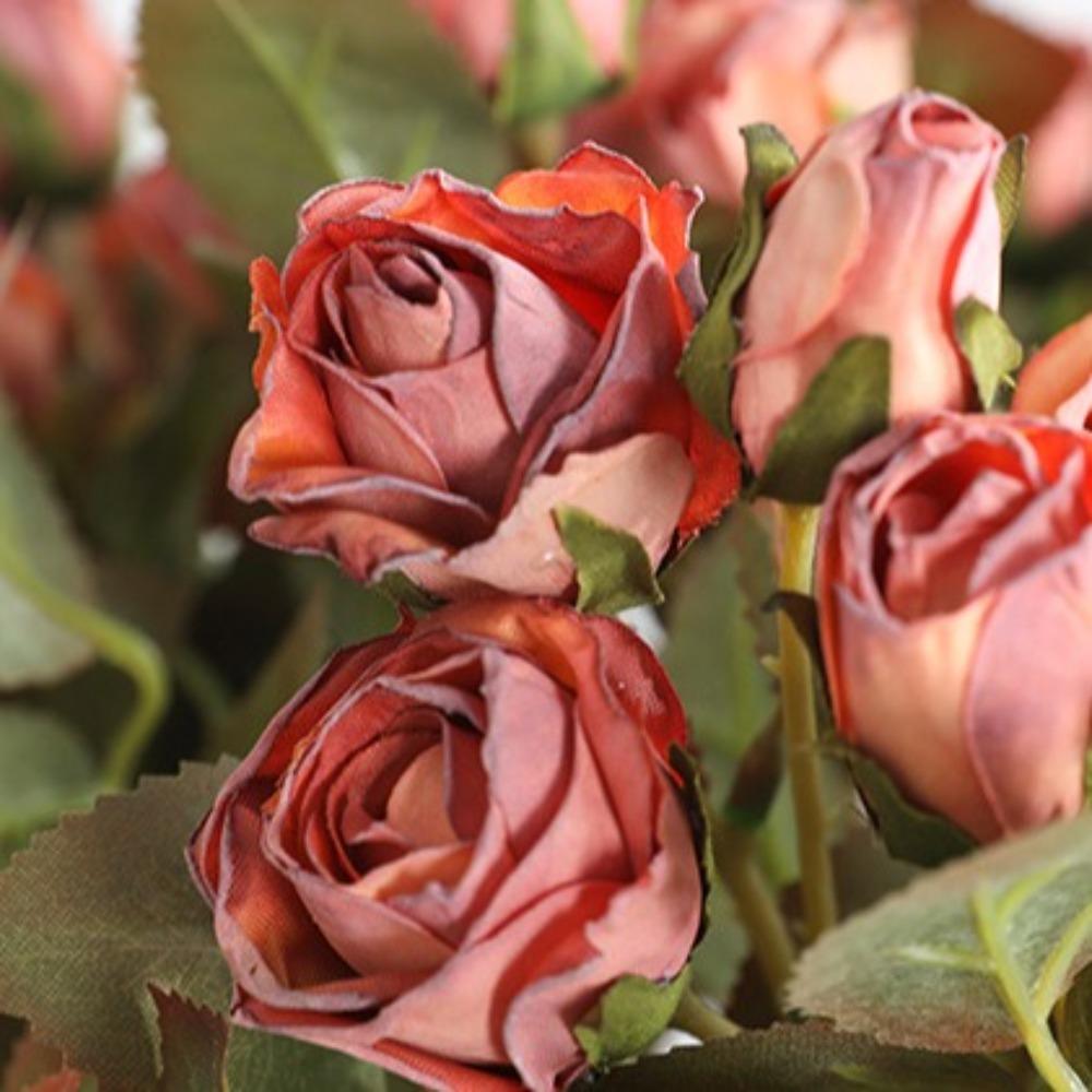European-Style Artificial Flowers Silk Large Size Artificial Rose Branch Wedding Floral Arrangement DIY Floral Arrangement