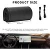 Genuine Leather Steering Wheel Cover, 15 Inches Breathable Stitch On Wrap Steering Wheel Cover, Anti-Slip Auto Wheel DIY Sewing Protector With Needle