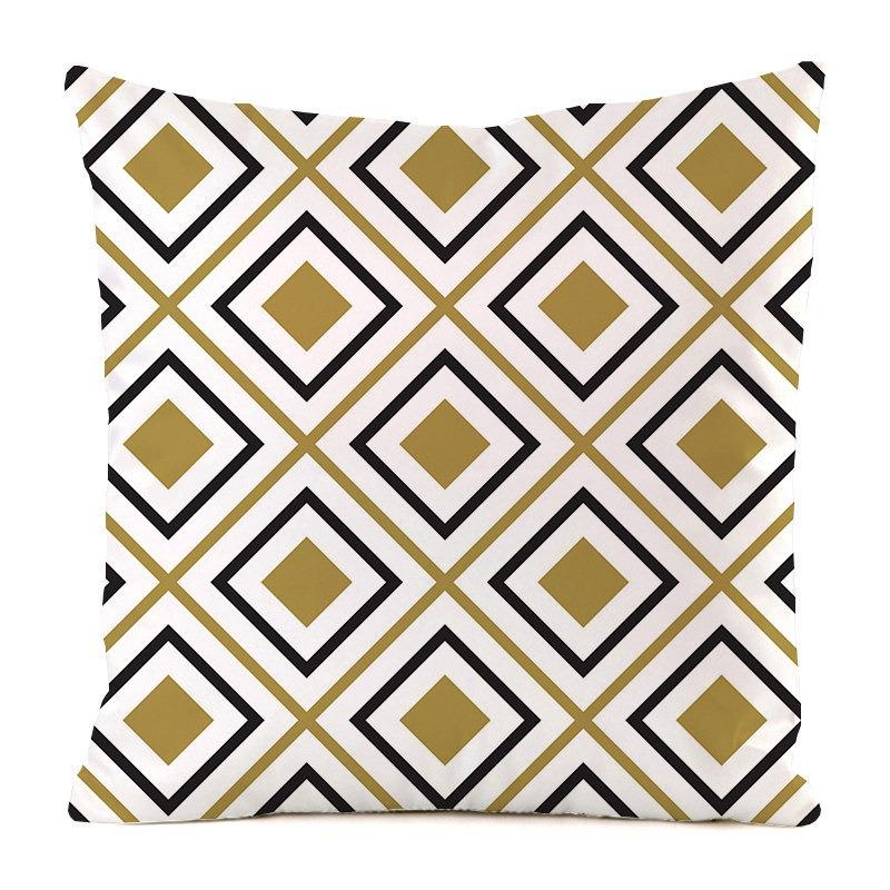 Solo federa per cuscino con motivo a righe geometriche semplici, federa per cuscino di lusso, divano da ufficio, auto, decorazione d'interni