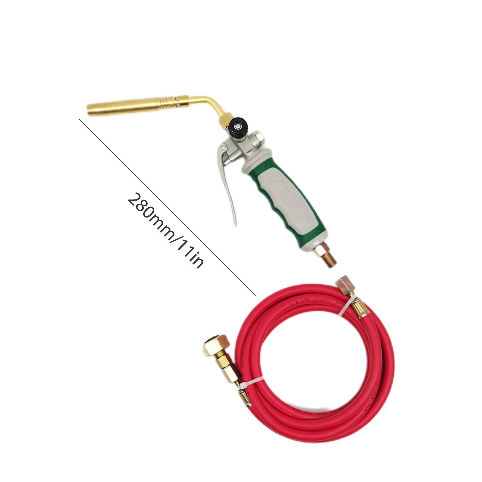 

MAPP Hand Welding Torch Spiral Flame Germany Style Hand Welding Torch Liquefied Gas Burner Supplies with 1.6m Rubber Hose