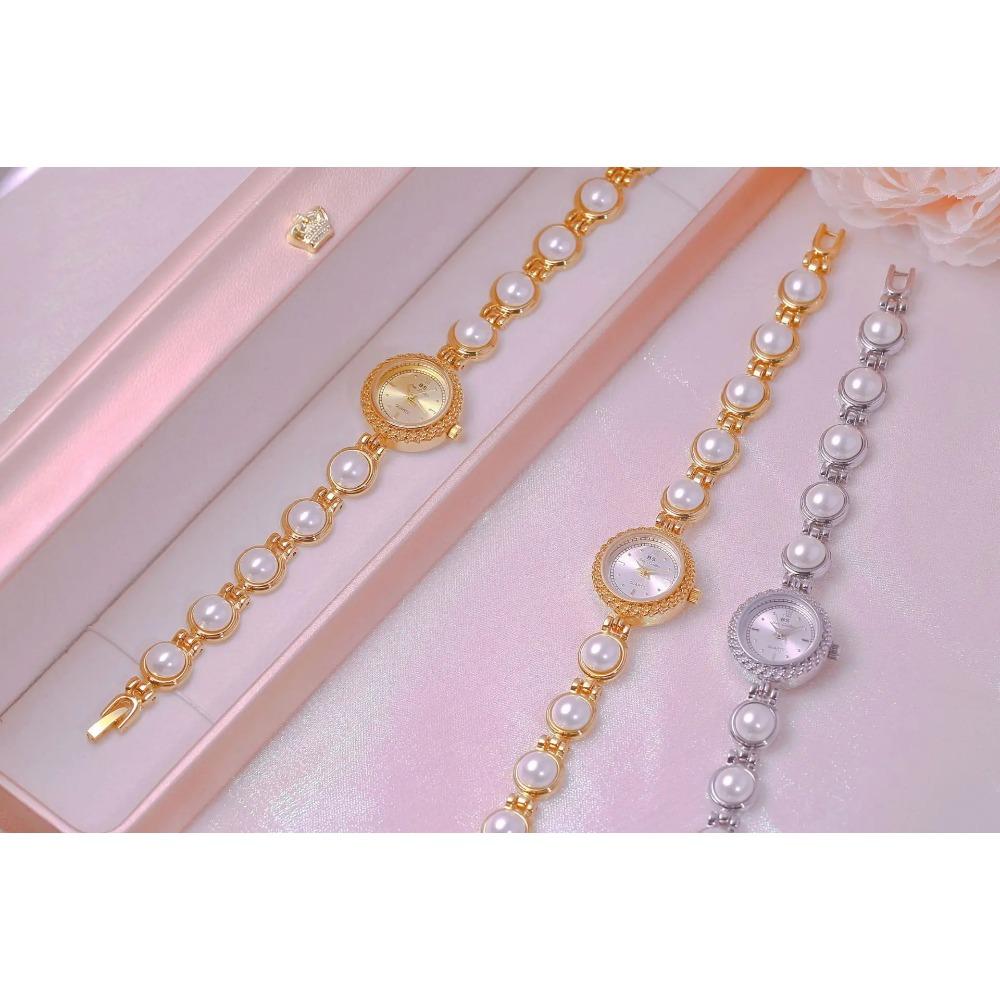 Orologio UTHAI da Donna Piccolo Fragranza Medievale Lusso Bracciale Perle Orologio Temperamento Impermeabile Moda Donna Orologi al Quarzo