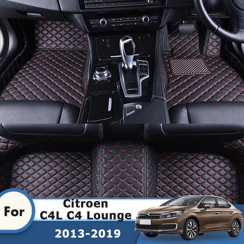 Car Floor Mat For Citroen C4L C4 Lounge  2018 2017 2016 2015 2014 2013 Carpet Interior Accessories Waterproof Automotive