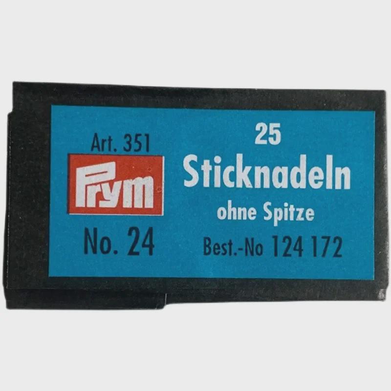 PRYM German Cross Stitch Embroidery Needles, Round Head, No. 24 & 26, 3-Strand Medium, 4-Strand Large