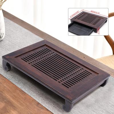 Bambus Holz Schublade Teeschale-Entwässerung Wasserspeicherung Teetablett Kung Fu Teeschale NEU
