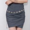 Atmospheric metal waist chain, women's adjustable dress waist, multi-layer premium chain belt.
