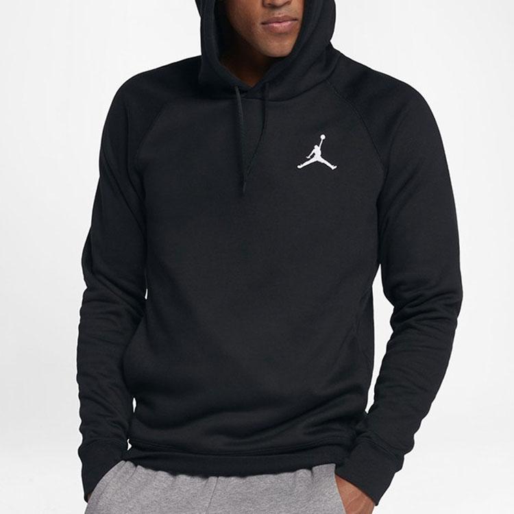 Jordan Embroidered Logo Sport Casual Pullover Hoodie Men Tops Black 823067-010