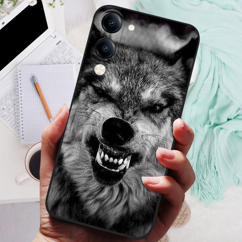 2025 Protective Shell For Vivo Y04 4G Case Y 04 Black Cover Lion Wolf Silicone Soft Back Cases For Vivo Y29S 4G Y 29S Phone Case