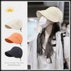 Long running cap for CA532 [White Fang] brim, plain, foldable, lightweight, women, (blue)