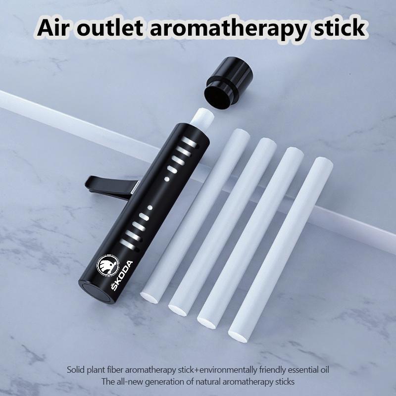 AAFO1 For Skoda Car Air Vent Perfume Auto Air Freshener Flavoring Smell Aroma Accessories VRS Octavia 1 2 3 A7 A5 Fabia Rapid Superb