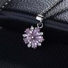 Pink Cherry Blossom Clavicle Pendant Necklace