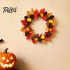 Reusable Autumn Window Decors Thanksgiving Day Wall Sticker, Pumpkin/Pinecone/Leaf Print Garland Shape Non Adhesive Fall Stickers Waterproof