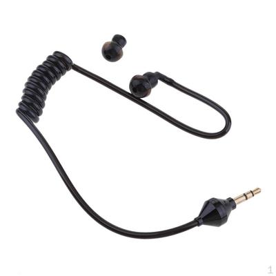 3,5 mm Mono Headset Sluchátko Stereo Air Tube Sluchátko Lehké černé