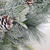 50Cm Pine Needles Mixed with Pine Cones Pe Sheep Ear Leaves Sprayed White Christmas Decorations Simulated Cypress Leaves