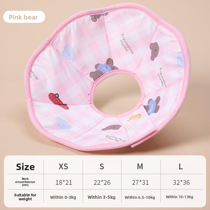 Halsband för husdjur, Katthalsband, Tecknade björntryck, Hundhalsband, Steriliserings- och slickskydd för huvudet