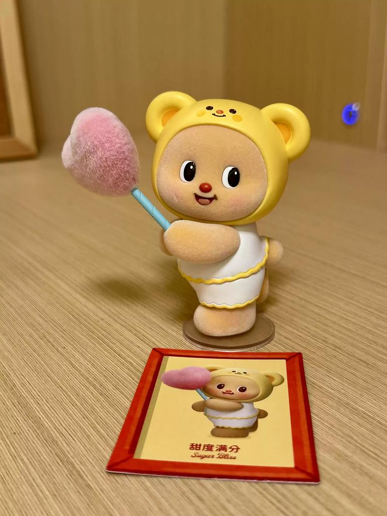 Butterbear Sweet Life Series  Doll Toys Action Figure Butterbear Flocking Figurines Desktop Gifts For Toy Girls