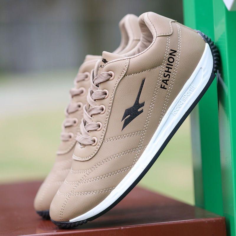 New Men's Casual Shoes Low-top Lace-up Round Head Walking Travel Shoes Comfortable Soft-soled Sports Men's Shoes