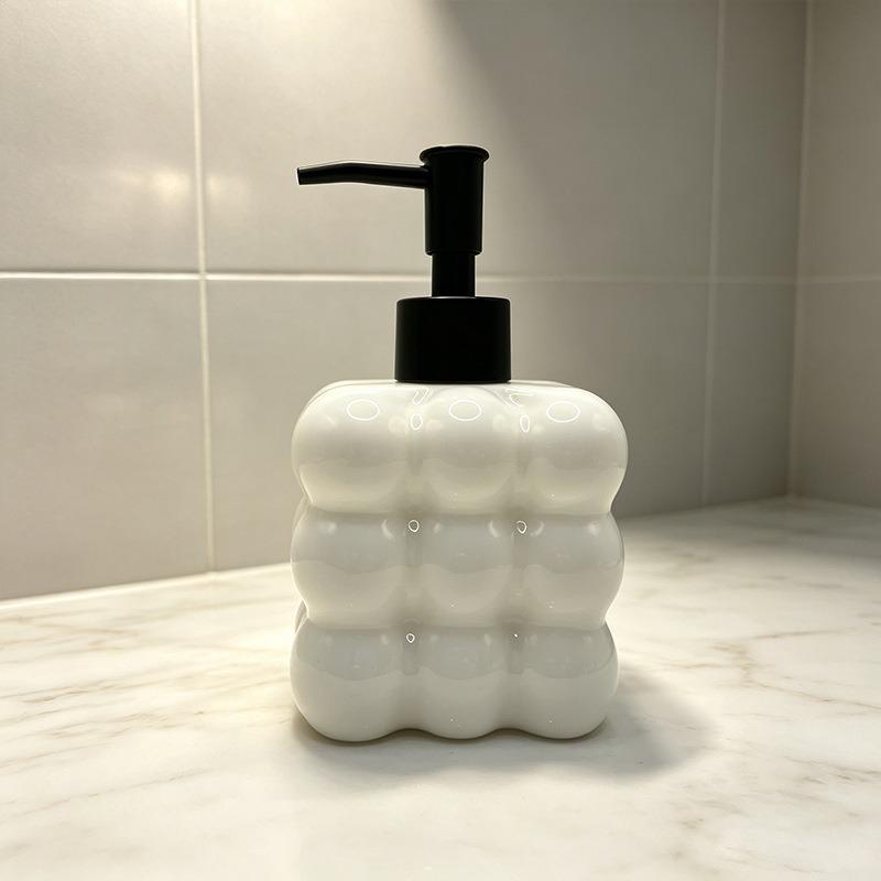 Press-Type Glass Dispenser Bottle for Home or Hotel - Ideal for Hand Soap, Shower Gel, and Lotion.