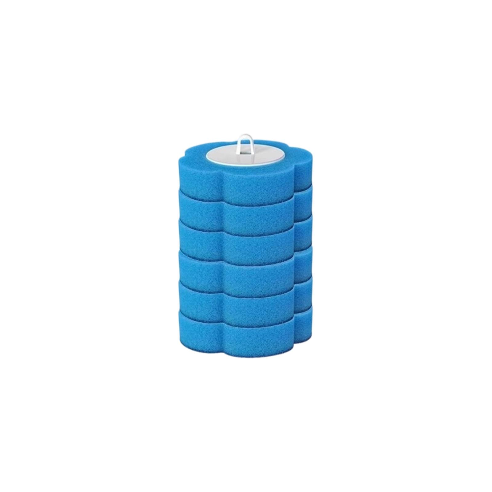 Одноразовые сменные губки для туалетного ершика - Головки для глубокой очистки труднодоступных мест, Гигиеничные сменные накладки без беспорядка синий