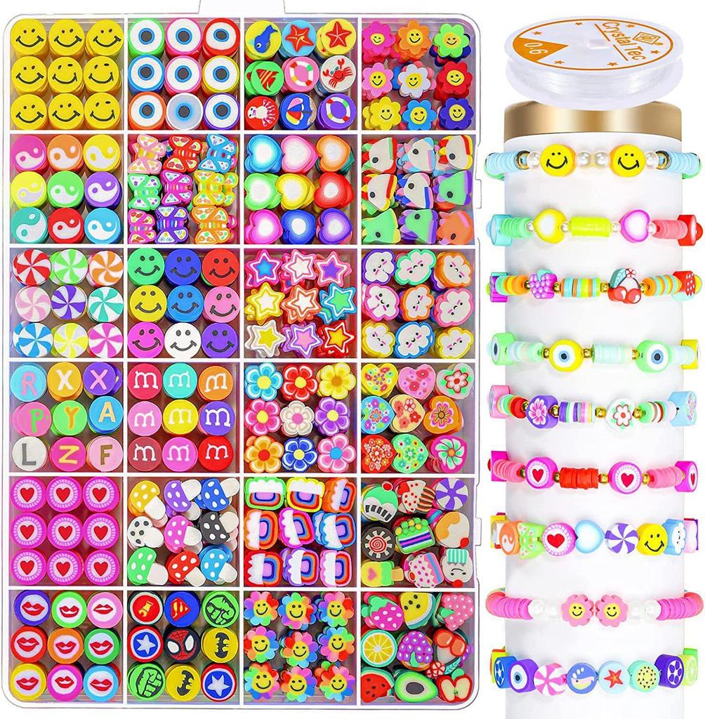 Colorful Polymer Clay Beads DIY Set: Straight Hole Fruit Beads for Bohemian Jewelry Accessories