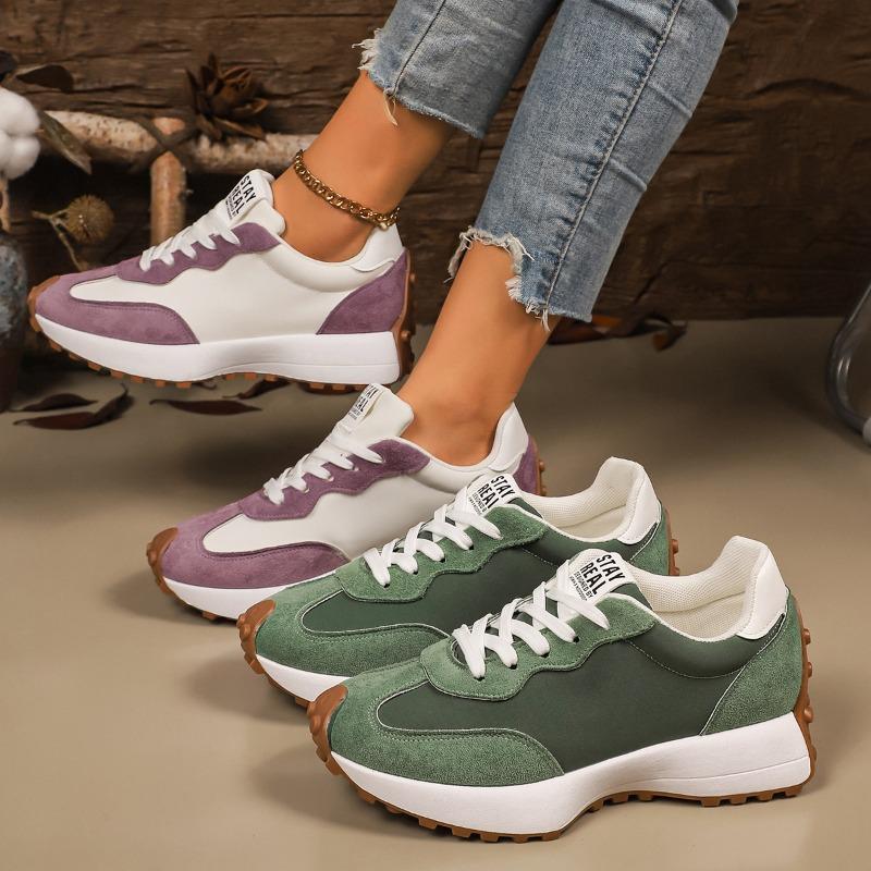 Fashion Soft Leather Forrest Gump Sneakers Women's Casual Daddy Shoes Versatile Single Shoes