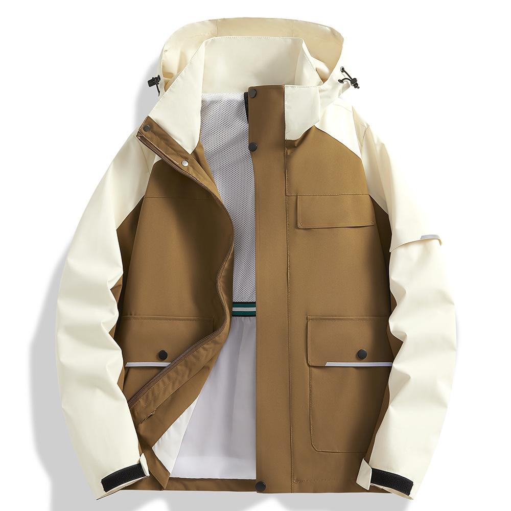 New Couple Single Mountain Windproof Waterproof Jacket for Men and Women Plus Size Jacket for Spring and Autumn New Outdoor Style