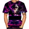 Man's Casual Short Sleeve T-Shirt Anime Black Clover 3D Print Tops Streetwear Cool Tees Parent Adult Clothing Short Sleeve