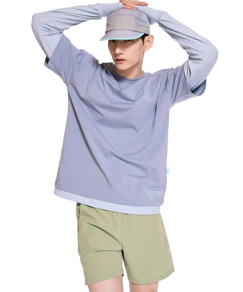 AGOW Glide Fit Long Sleeve T-Shirt Sky Blue