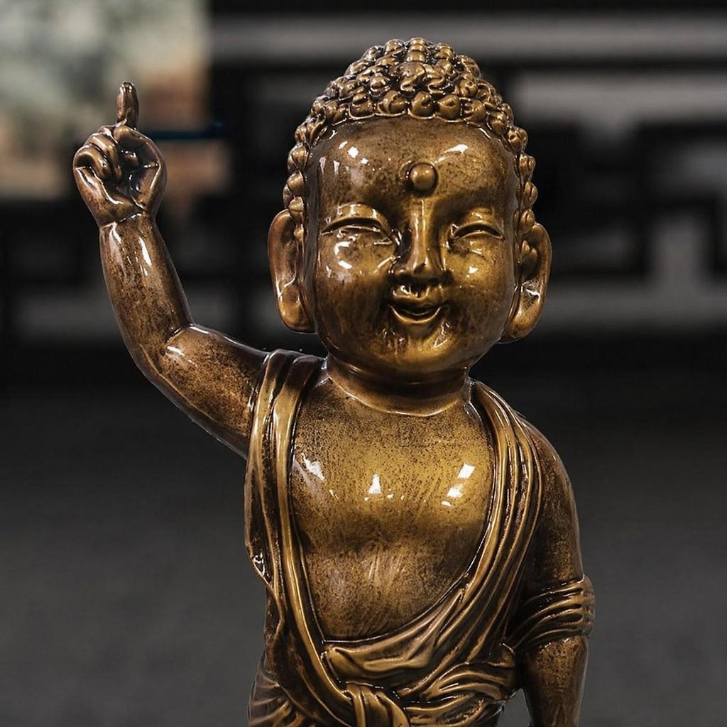 Buddha Statue Gift Resin Figurine for Table Centerpieces Hallway Living Room