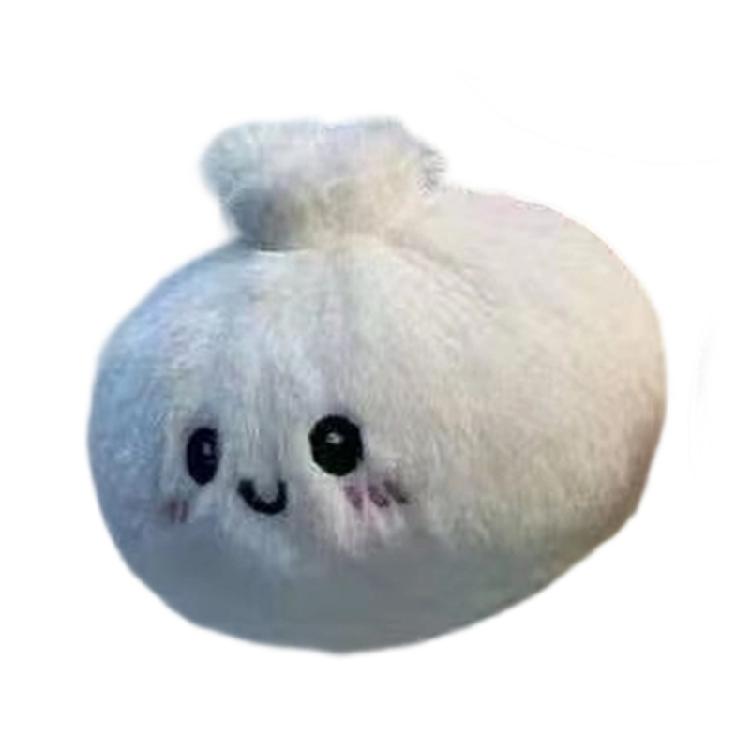 

Whimsical Steamed Bread Key Fob Ergonomic Stress Ball Alternative In Cozy Plush Fabric Portable Stress Reliever