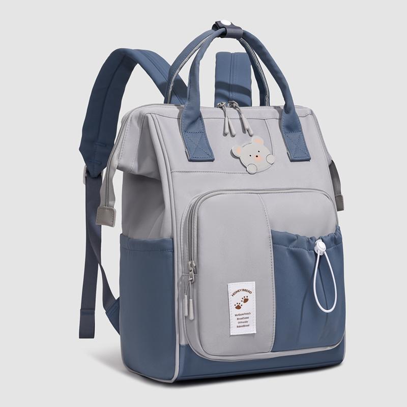 Zaino in Nylon Orsetto Carino per Donna Grande Capacità Multitasche Scuola Viaggio Daypack Leggero
